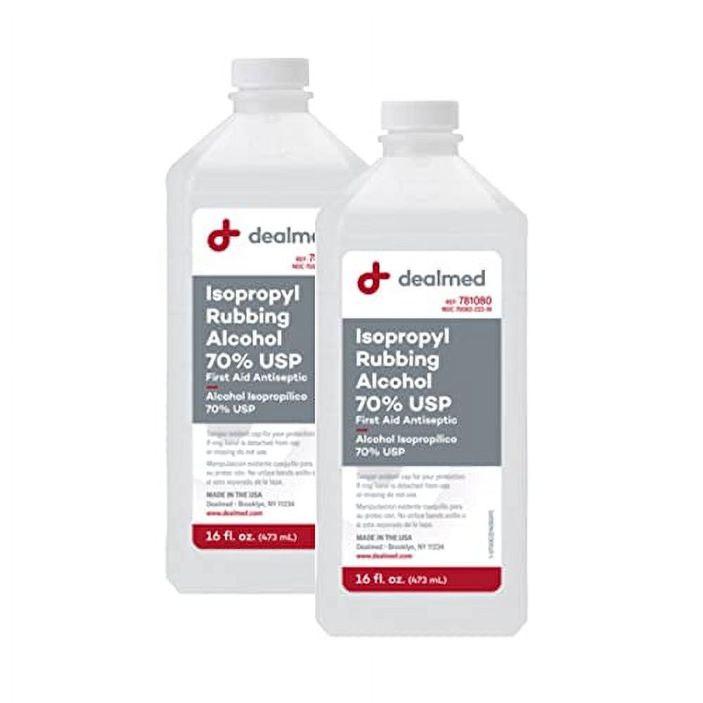 Isopropyl Rubbing Alcohol 70 USP First Aid Antiseptic 2 Pack, 16 fl
