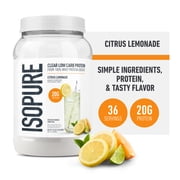 Isopure, Infusions 100% Whey Protein Isolate, 20 g Protein Powder, Citrus Lemonade, 1.98 lb, 36 Servings