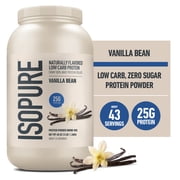 Isopure Low Carb Protein, Naturally Sweetened Vanilla Powder, 3 lb