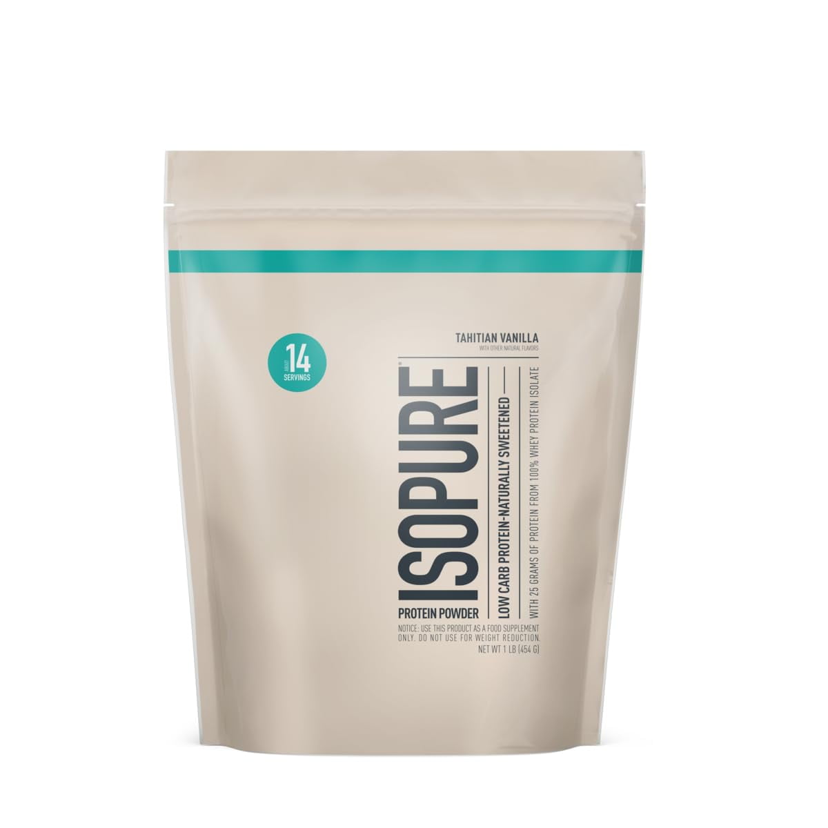 Isopure Low Carb Protein Powder, Tahitian Vanilla, 1 lb (454 g)