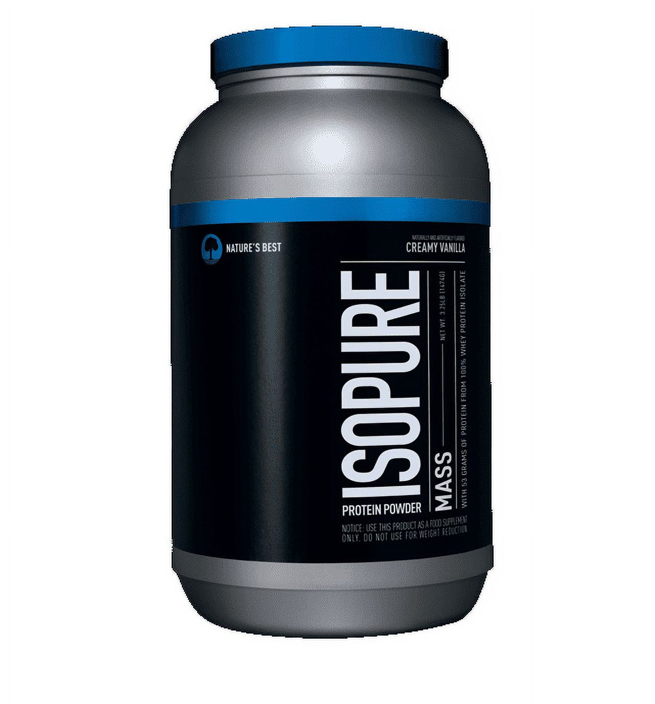 Isopure Mass Protein Powder, Creamy Vanilla, 53g Protein, 3.25 Lb