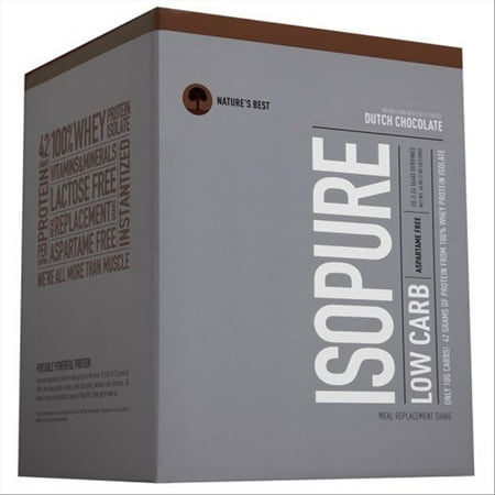 Isopure Nature's Best Low Carb Meal Replacement Shake, Dutch Chocolate, 20 Ct