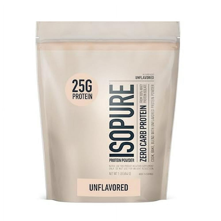 Isopure Unflavored Protein, Whey Isolate, 25g Protein, Zero Carb & Keto  Friendly, 2 Ingredients, 16 Servings, 1 Pound (Packaging May Vary) in 2023