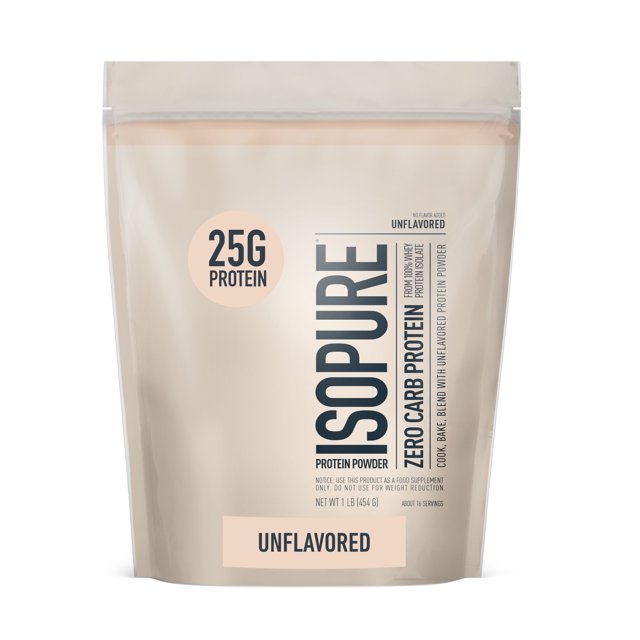 Isopure Unflavored Protein, Whey Isolate, 25g Protein, Zero Carb & Keto Friendly, 2 Ingredients