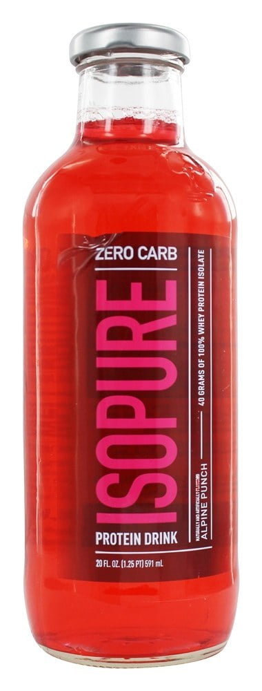 Isopure, Zero Carb Protein Drink, 100% Whey Protein Isolate, 40g Protein,  Grape Frost, 20 oz, 12 Count