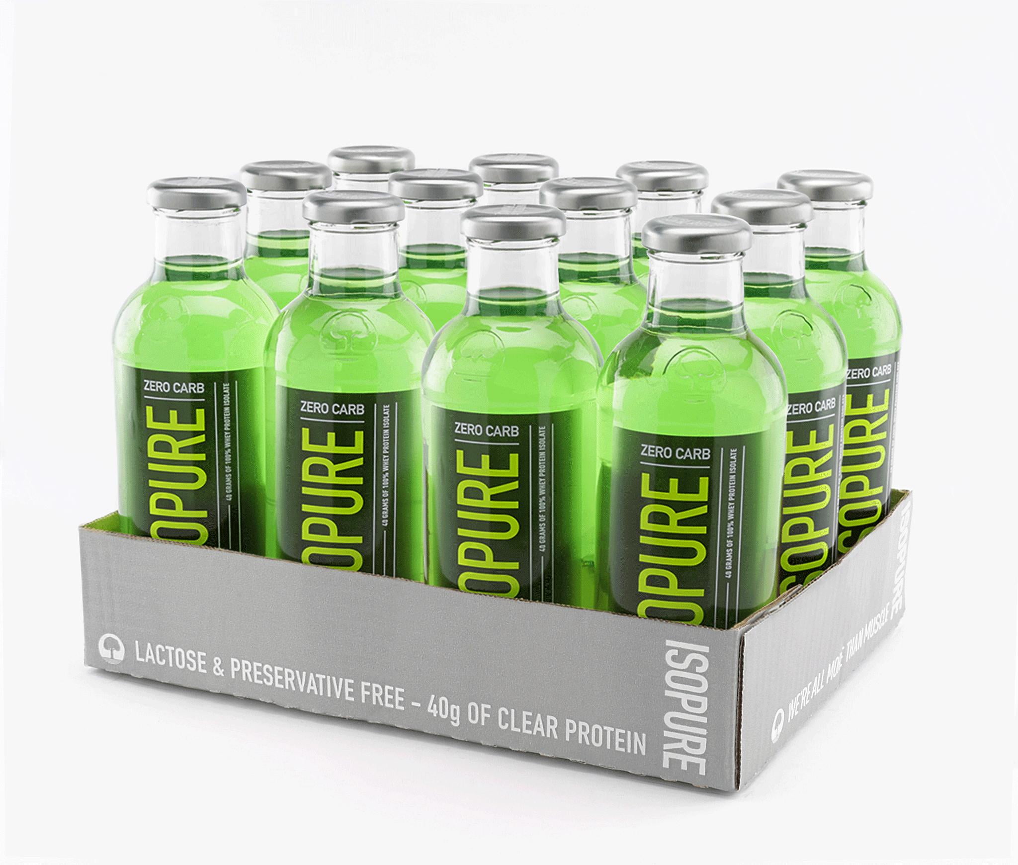 Isopure Zero Carb Protein Drink, Apple Melon, 40g Protein, 12 Ct