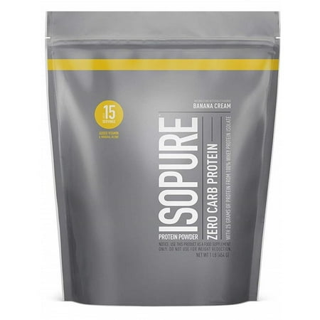 Isopure Zero Carb Protein Powder, Banana Cream, 25g Protein, 1 lb