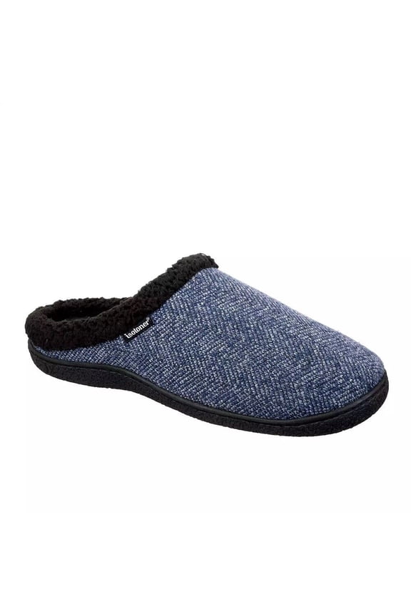 Advanced Memory Foam Herringbone Harvey Clog ECO Comfort Slippers - 96079 (Navy/Blue, XXL)