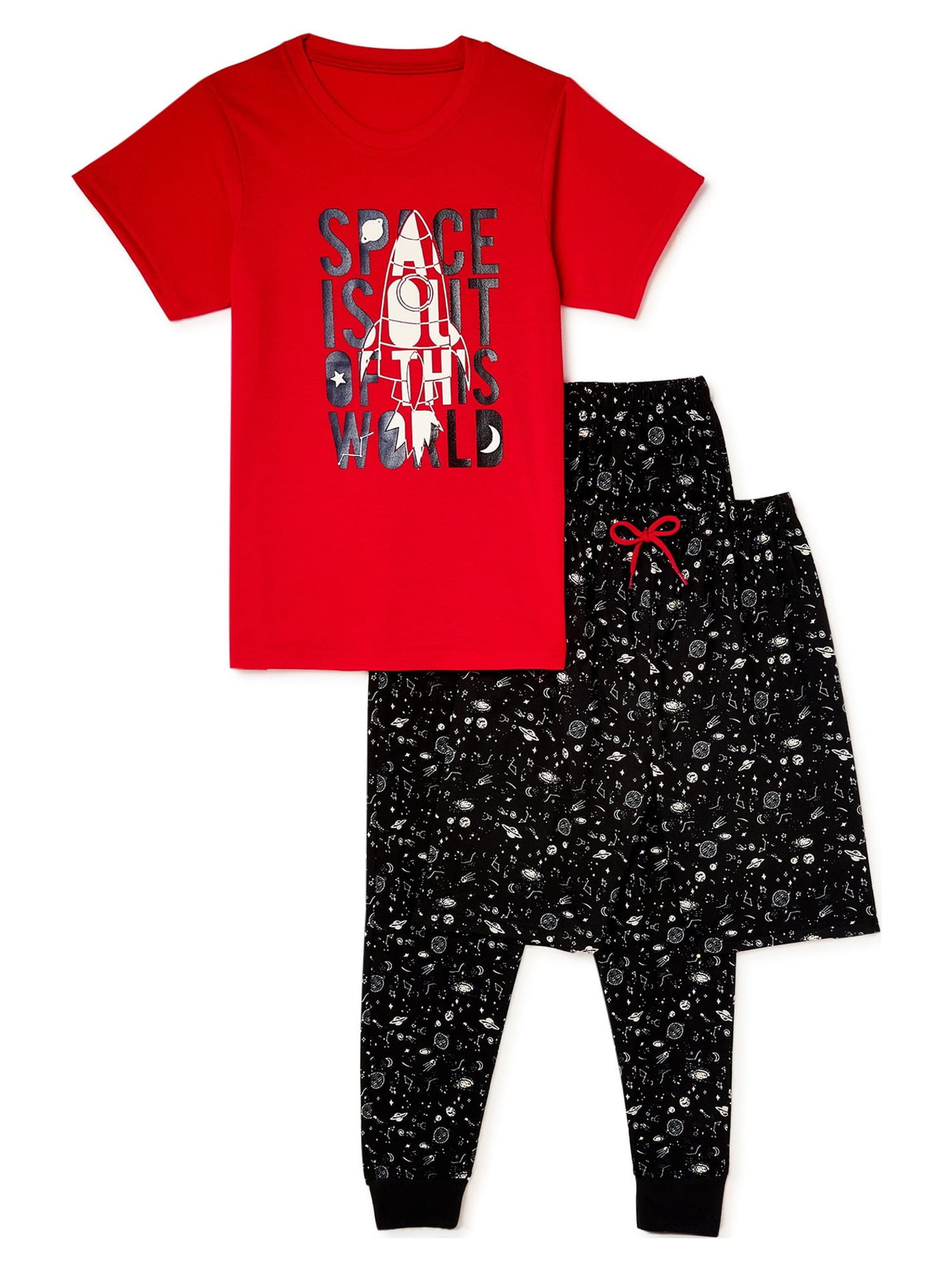 Ubuy Boys Pajamas Short Sleeve Boys' 3-Piece Pajama Sleep Set