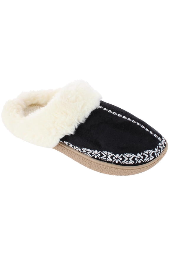 Clara Embroidered Hoodback Slipper