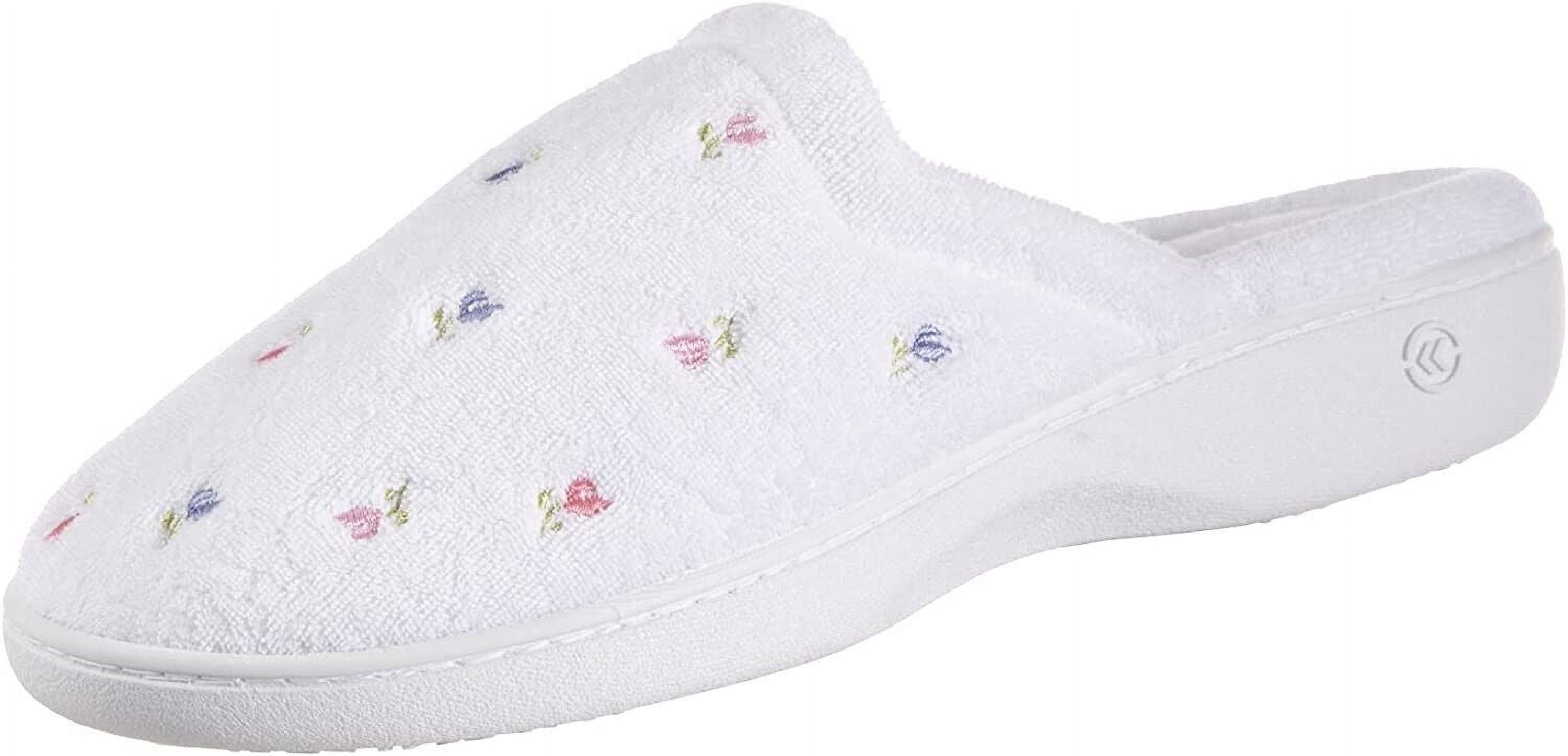 Isotoner Classics Women US 6.5 White Slipper