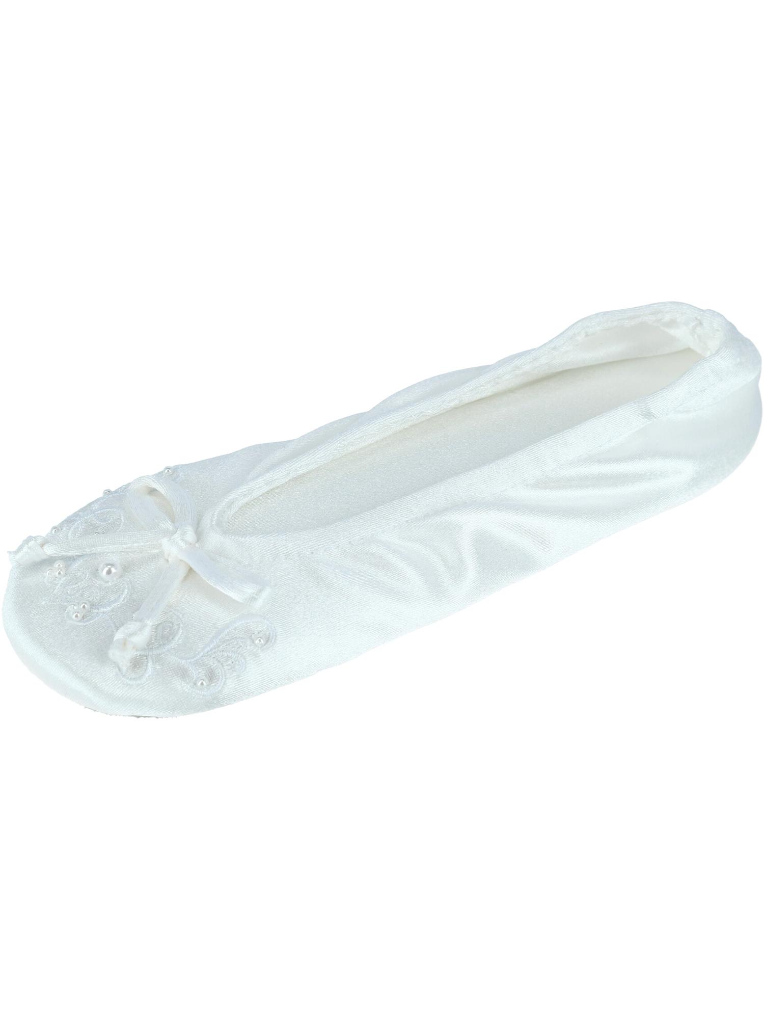 isotoner terry embroidered scalloped clog