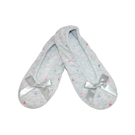 Isotoner Embroidered Terry Ballerina Slippers (Women)
