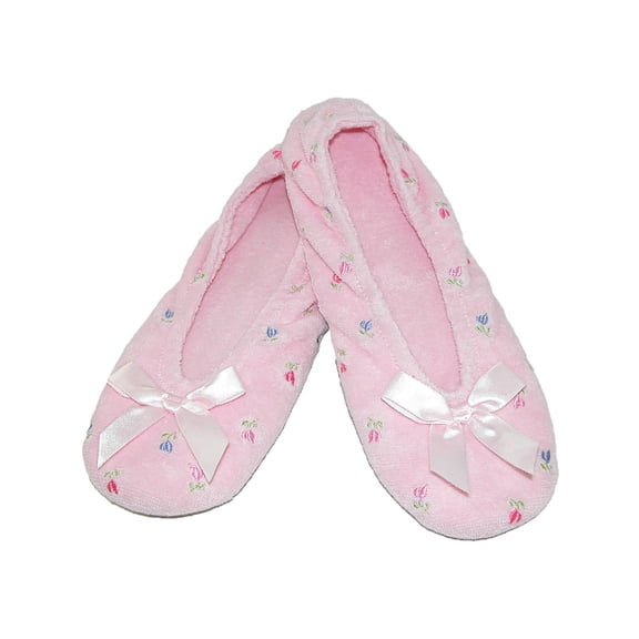 Isotoner  Embroidered Terry Ballerina Slippers Women