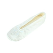 Isotoner Girl's Satin Pearl Ballerina Slippers