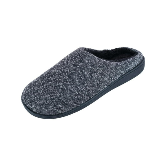 Isotoner Heathered Knit Hoodback Slipper (Men)