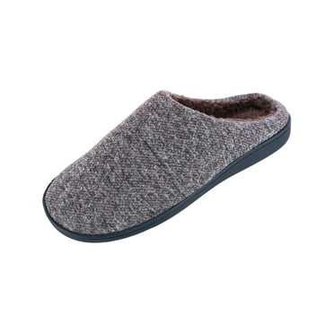 Isotoner  Heathered Knit Hoodback Slipper (Men)