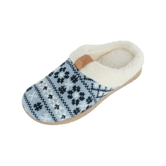 Isotoner Heritage Fairisle Knit Hoodback Slipper (Women)