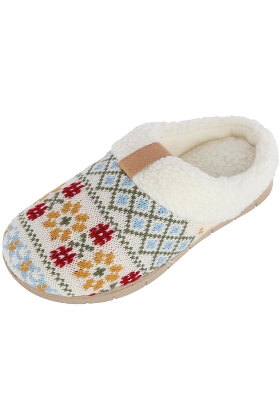 Heritage Fairisle Knit Hoodback Slipper (Women)