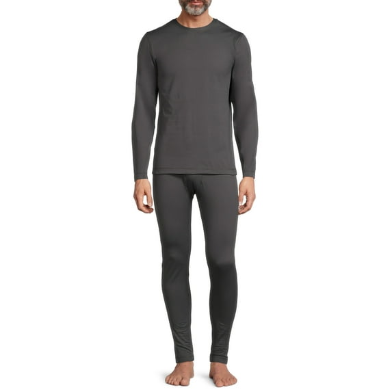 Isotoner Men's Brushed Top and Pants Base Layer Set, 2-Piece