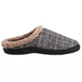 thumbnail image 1 of Isotoner Men's Memory Foam MicroTerry Lined Hoodback Eco Comfort Slippers (Ash Plaid, XL(11-12)), 1 of 2