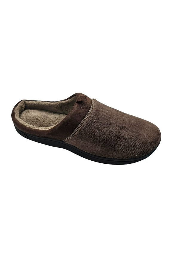 Men's Microterry Jared Clog Slippers with Enhanced Heel Cushion - 92242 (Dark Chocolate, L 9.5-10.5)