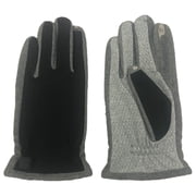 Isotoner Mens Black & Gray Smartouch Gloves Touchscreen Tech & Text X-Large