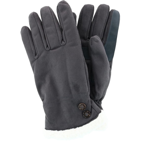 Isotoner Microfiber Winter Glove with Button Detail (Women)