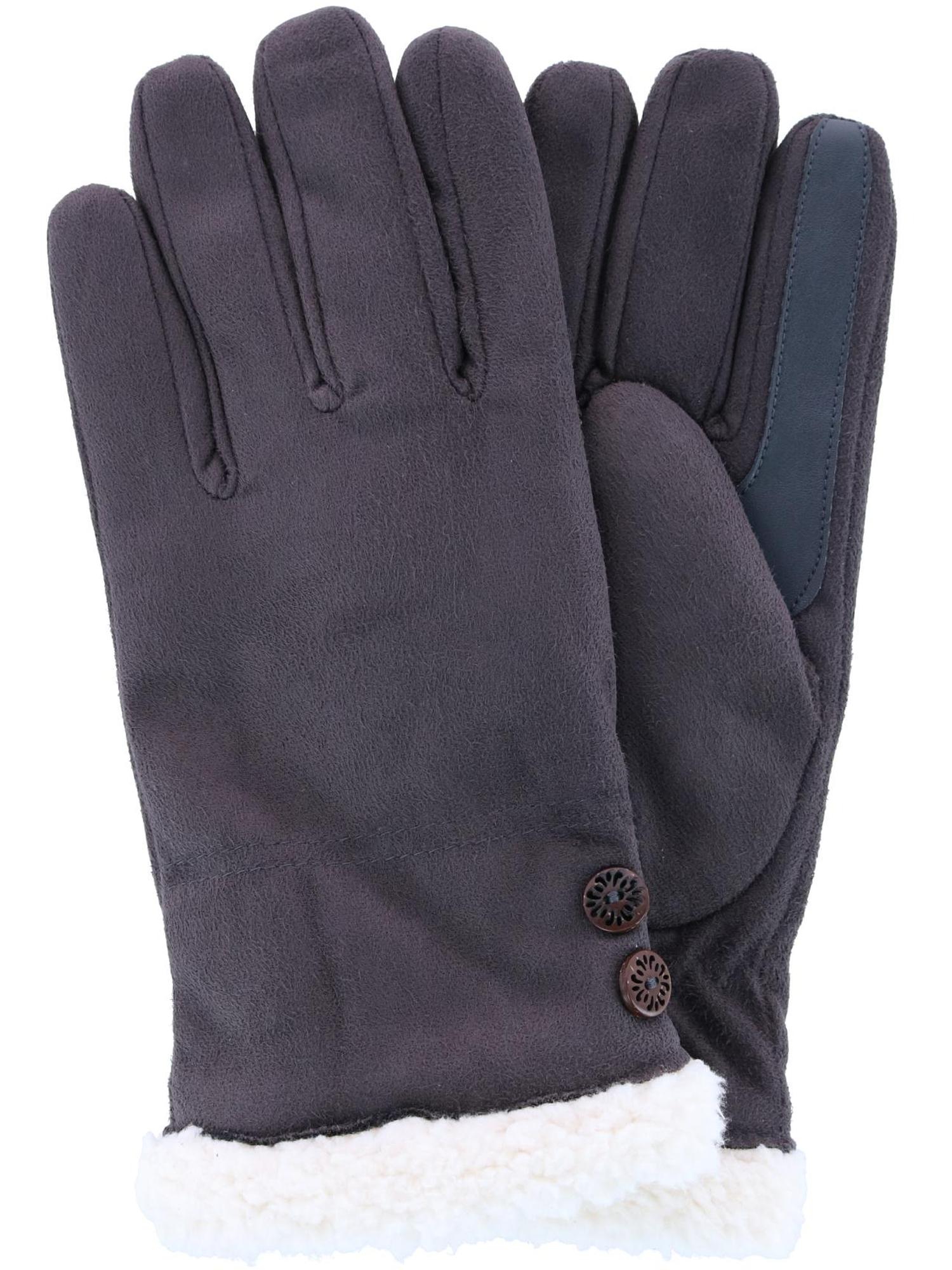 Isotoner Microfiber Winter Glove with Button Detail (Women)