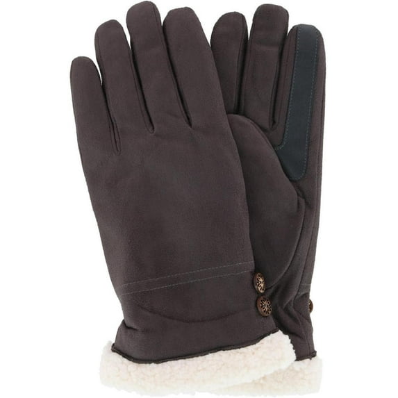 Isotoner Microfiber Winter Glove with Button Detail (Women)