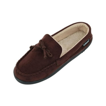 Isotoner Microsuede Moccasin Slipper with Whipstitch (Men) New in Damaged Box