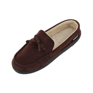Isotoner Microsuede Moccasin Slipper with Whipstitch (Men)
