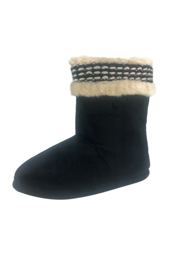 Microsuede Woodlands Boot Slipper Indoor/Outdoor Small, S (5-6)