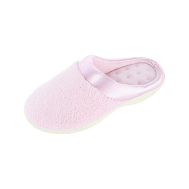 isotoner terry embroidered scalloped clog