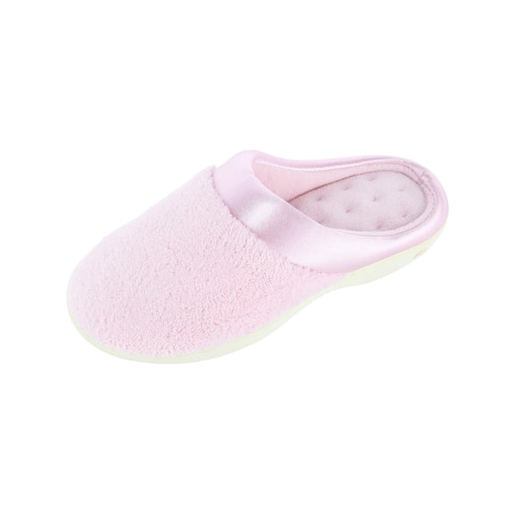 Isotoner  Microterry Pillowstep Satin Clog Slipper (Women)