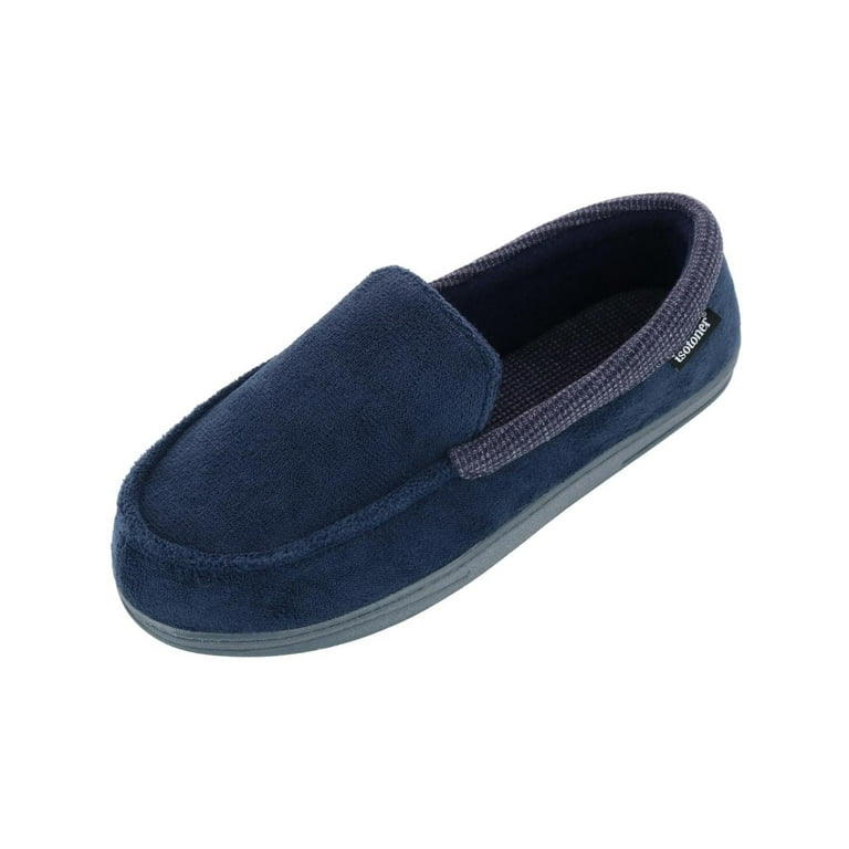 Isotoner Microterry and Waffle Travis Moccasin Slipper (Men