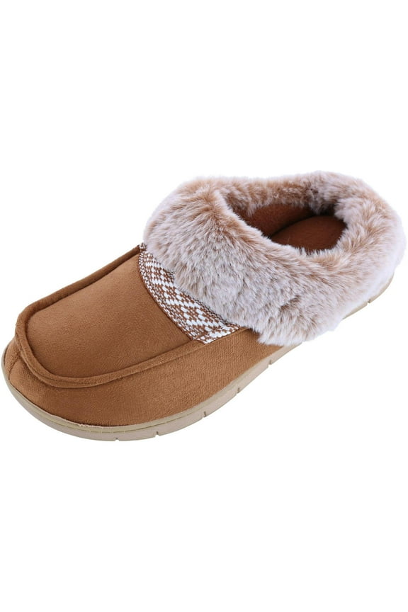 Recycled Microsuede and Faux Fur Hoodback Slipper (Women)