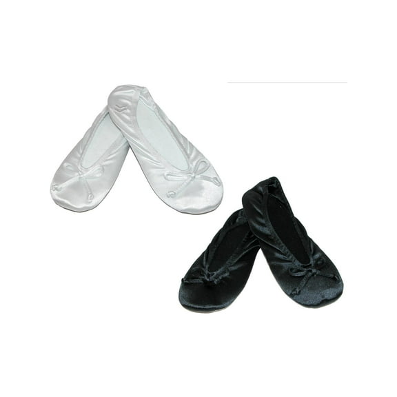Isotoner  Satin  Ballerina Slippers (Pack of 2) (Women's Plus)
