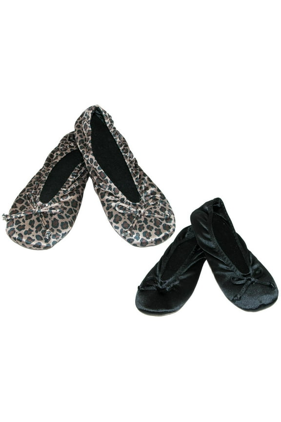 Satin Classic Ballerina Slippers (Pack of 2) (Women)