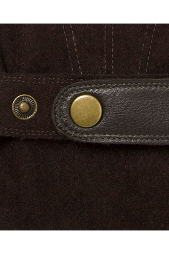 Signature Men's Flannel & Leather Glove Brown Size Medium