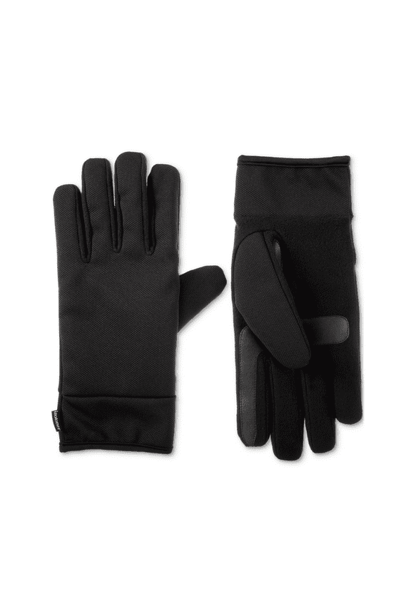 Signature Mens Lined Water Repellent Tech Stretch Gloves Black Large