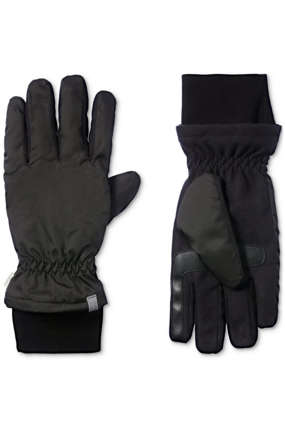 Signature Men's Touchscreen Water Repellant Ripstop Gloves Medium Black