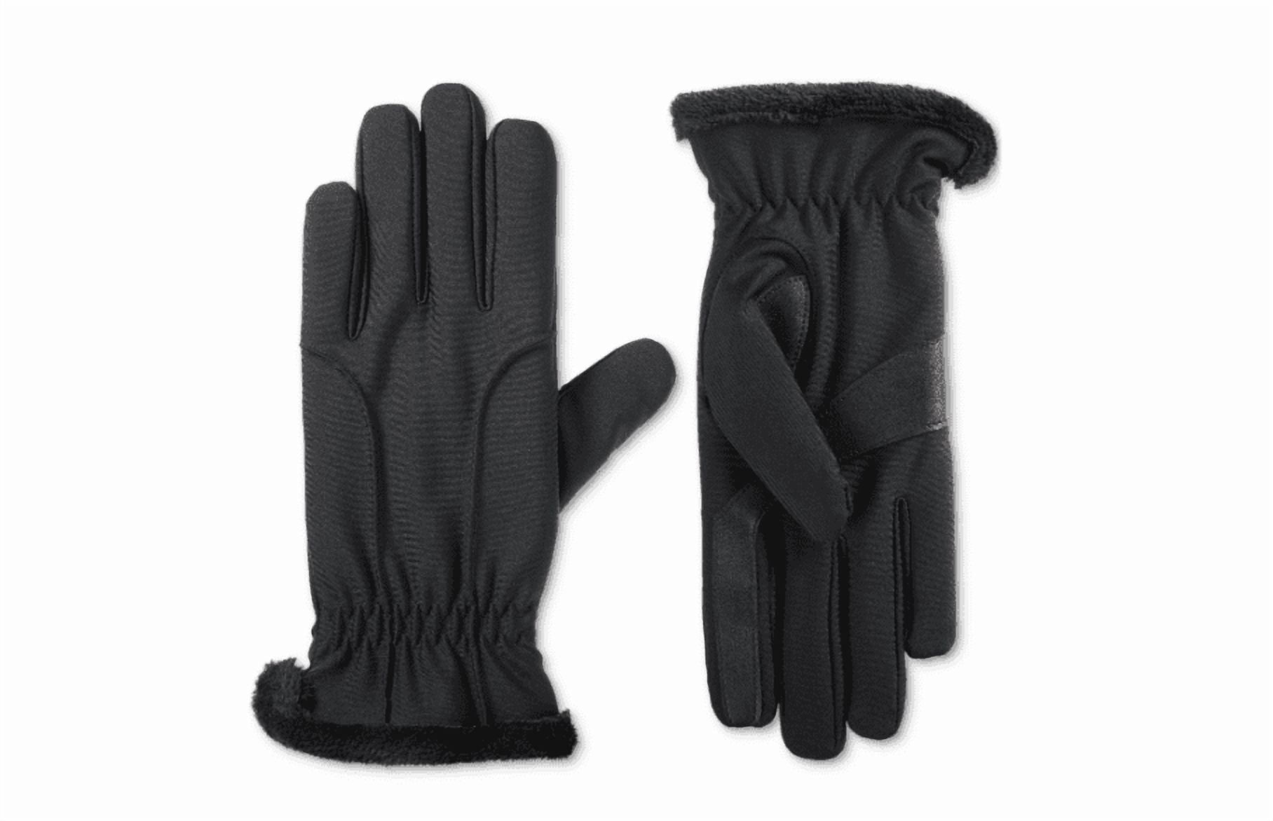 Isotoner Signature Women's Lined Water-Repellent Gloves - Black