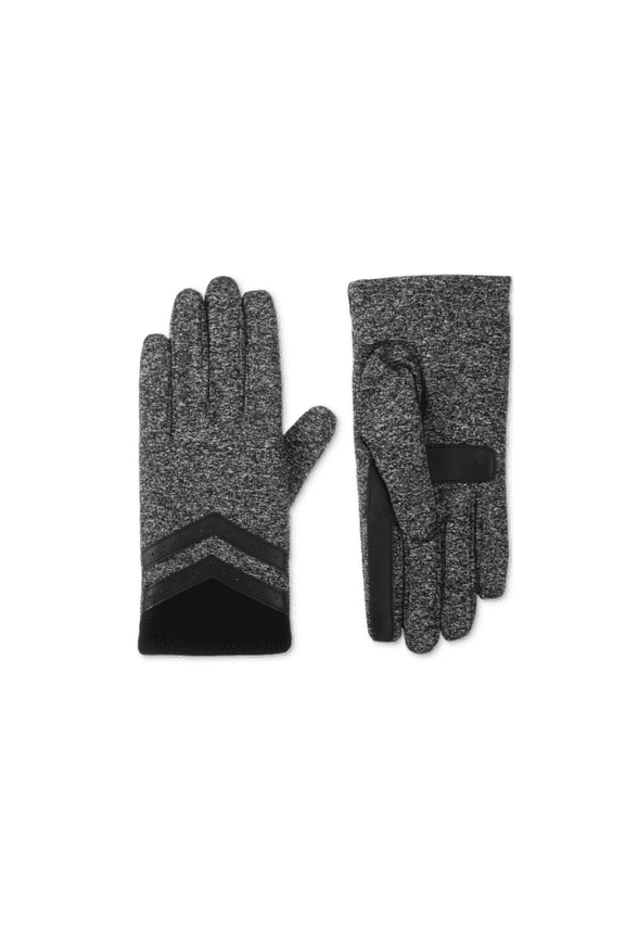 Signature Women's Rib-Knit Fleece-Lined Gloves -gray