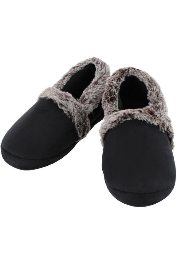Signature Womens Womens A-Line Eco Comfort Slippers, Black, Size 6.5