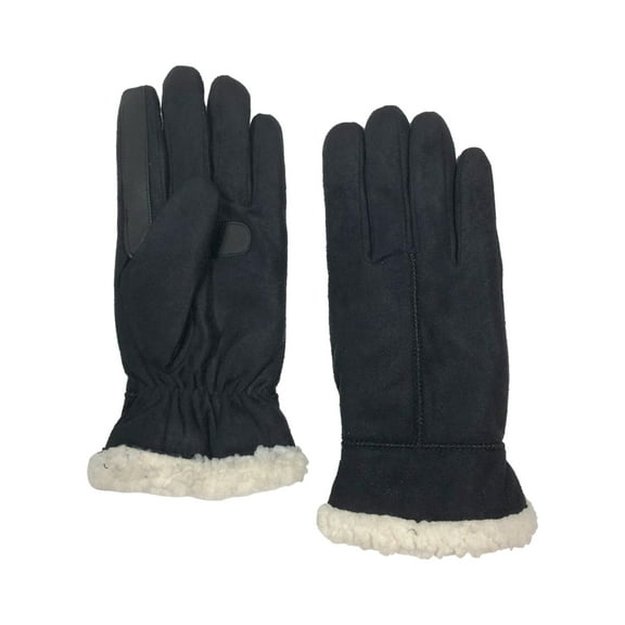 Isotoner Smart Dri Womens Black Sherpa Touchscreen Text Gloves Large/X-Large