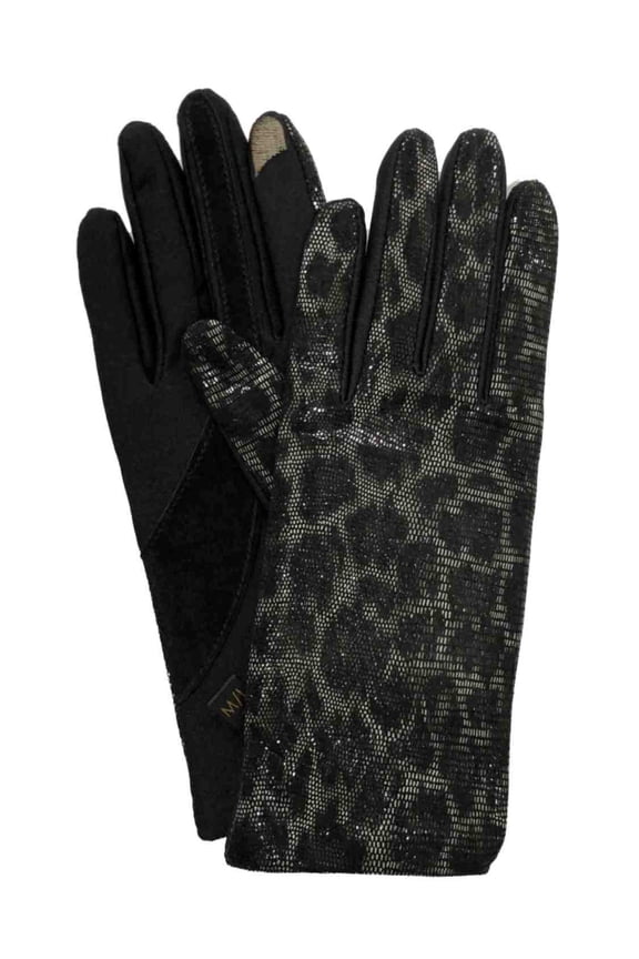 Smart Touch Womens Black Snake Print Tech & Text Gloves Smartouch XL