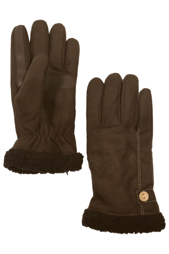 SmartDri Smart Touch Womens Brown Sherpasoft Touchscreen Gloves L/XL