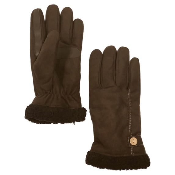 Isotoner SmartDri Smart Touch Womens Brown Sherpasoft Touchscreen Gloves S/M