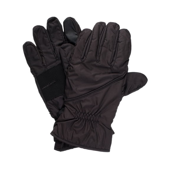 Isotoner Smartouch Mens Black Sleek Heat Snow & Ski Smart Touch Tech Gloves S-M